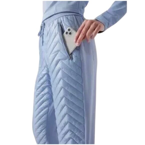 Athleta Apres Ski Down Jogger Powder Blue Size 12/P - Picture 3 of 16